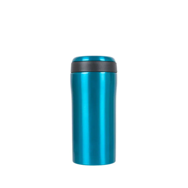 Lifeventure Stainless Steel Thermal Mugs Gloss 300ml blue front detail on a white background