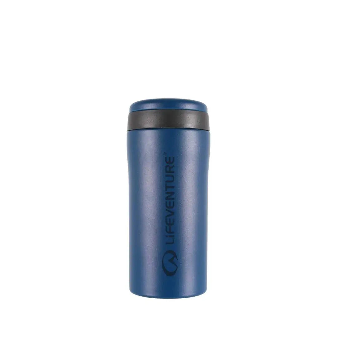 Cobalt Blue Matt Lifeventure thermal mug shown from the front on a white background