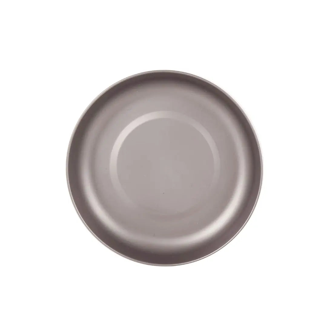 Lifeventure Titanium Camping Plate shown from above on a white background