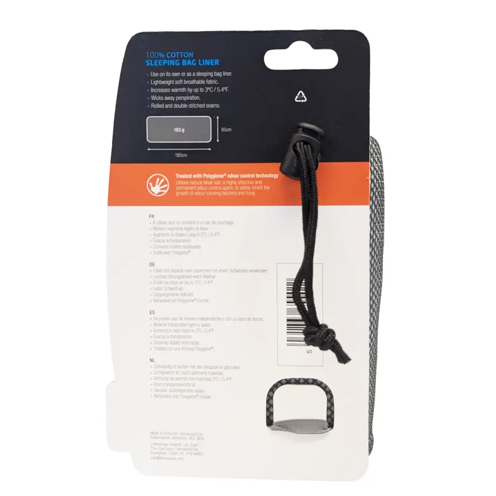 Lifeventure Cotton Sleeping Bag Liner Rectangular