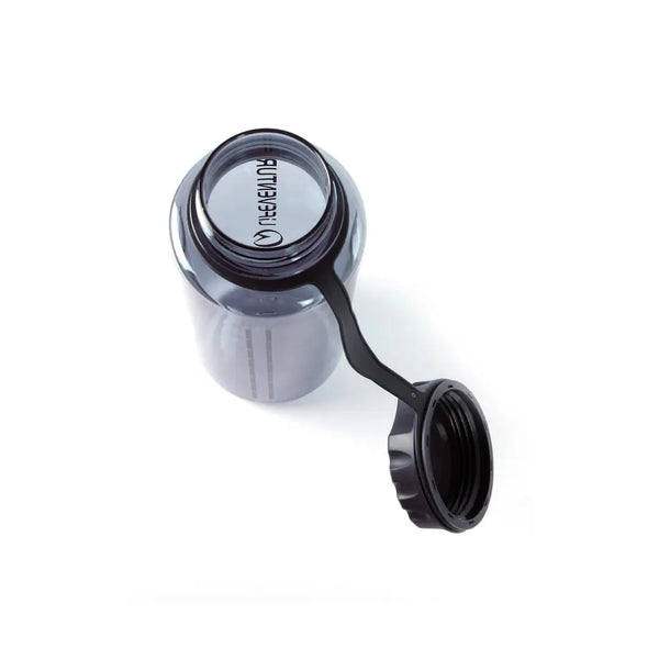 Birds eye view of a Lifeventure Tritan Water Flask in 1000ml capcity with the lid unscrewed