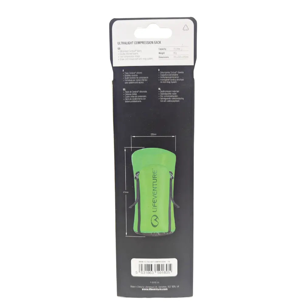 Lifeventure Ultralight Compression Sack 15 Litres