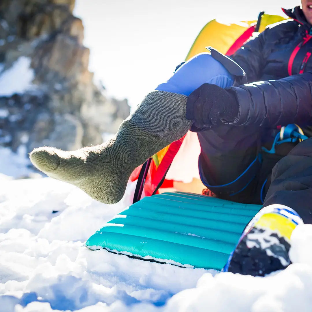 Lange Wandersocken aus Wolle
