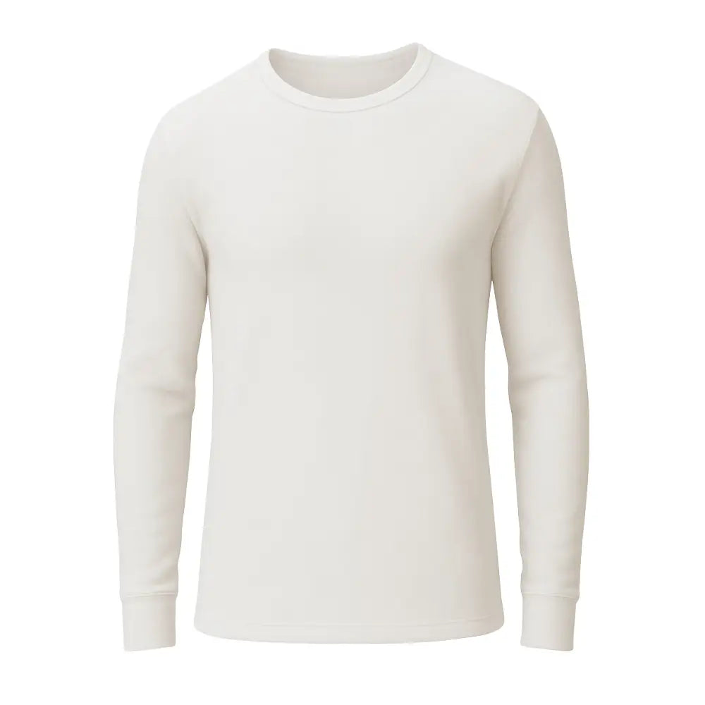 Sub Zero Classic mens long sleeve base layer thermal top in white on a white background