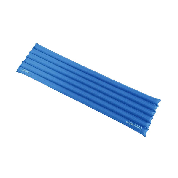MUltimat Camper Air mat inflated in the blue colour on a white background