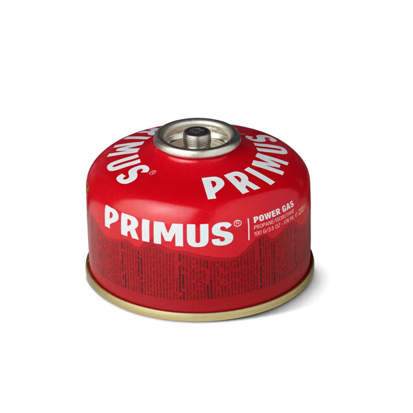 Primus Power Gas canister in 100g showing the lindal thread top