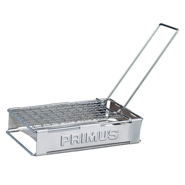 Primus toaster with the handle extended and the body expanded on a white background