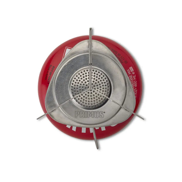 Primus Essential Trail Camping Gas Stove shown from above on a white background