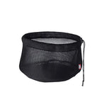 Black mesh storage bag with drawstring  for Primus Litech camp kettle on a white background