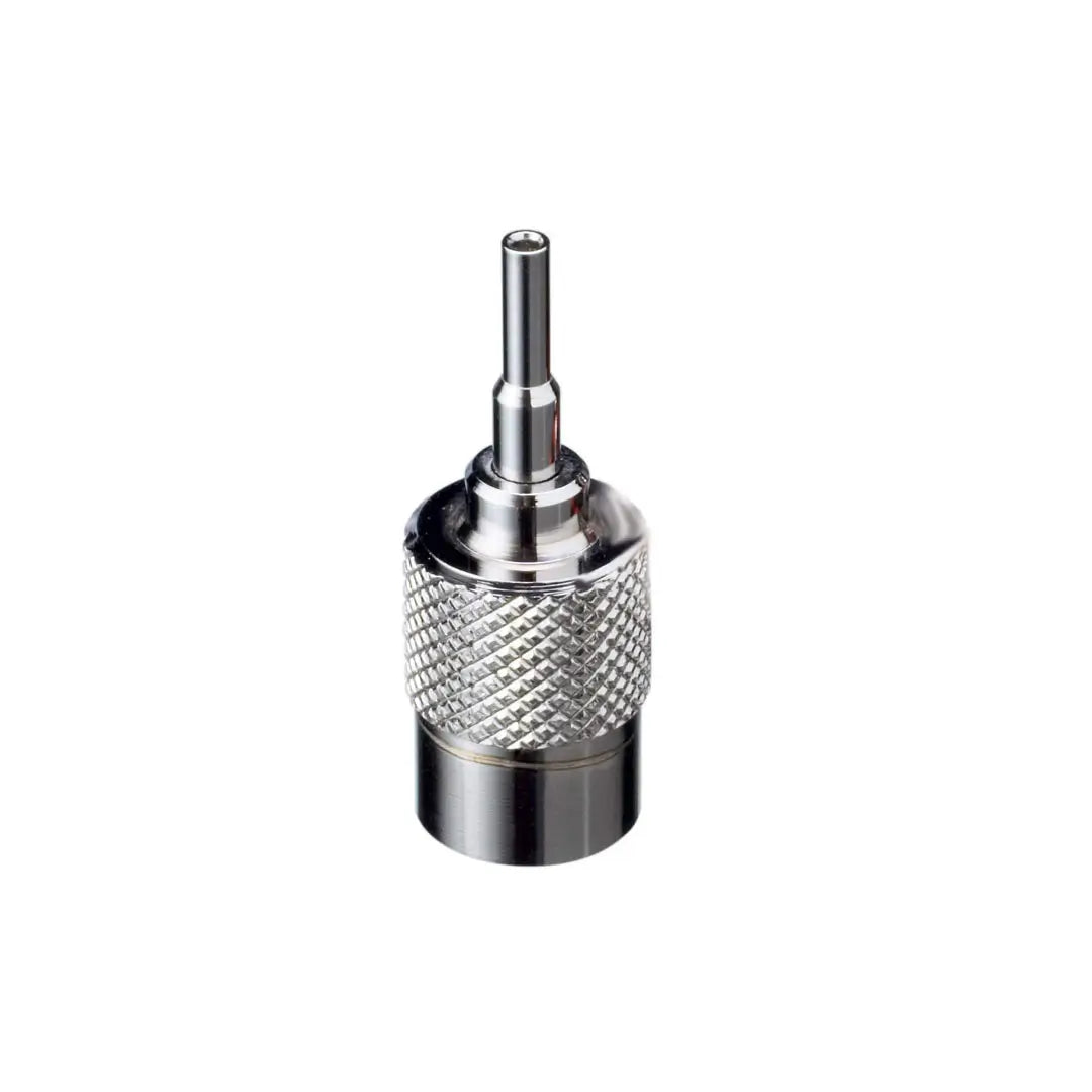 Primus stainless steel gas filling adaptor on a white background
