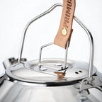 Close-up lid detail on a Primus Campfire Stainless Steel Kettle 900ml on a white background