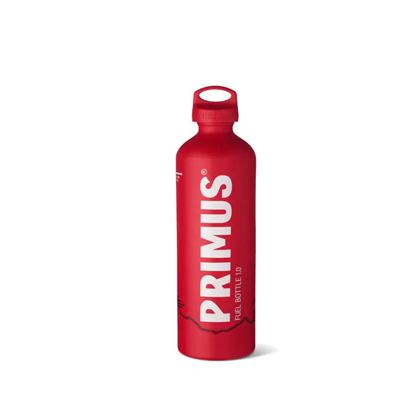 Red Primus fuel bottle 1000ml on a white background