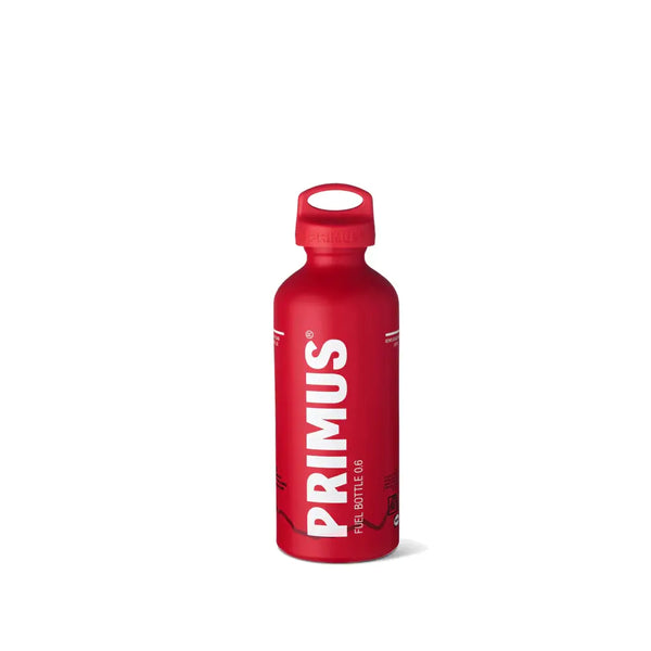 Primus fuel bottle 600ml in red on a white background
