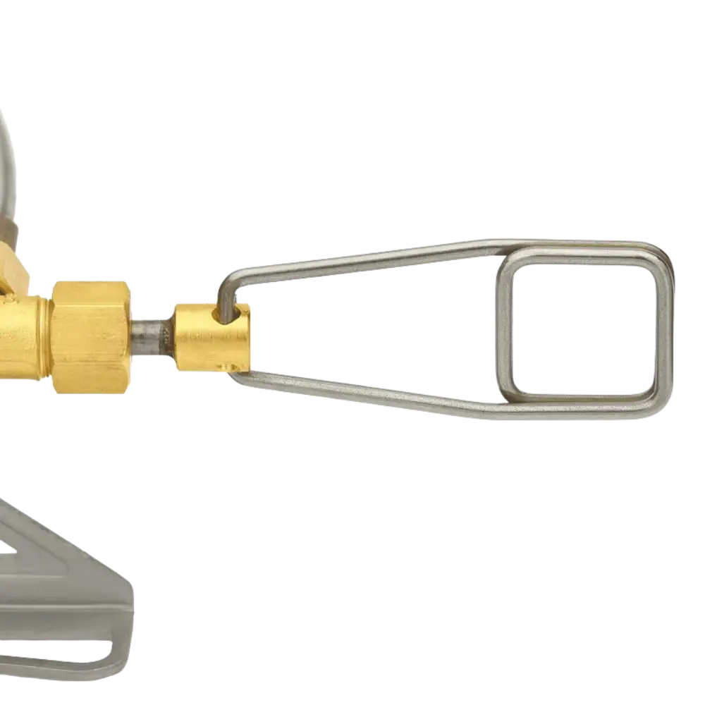 Close-up image of the burner handle for the Primus Omnifuel Expedition Multifuel Stove