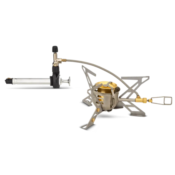 Primus Omnifuel Expedition Multifuel Stove with Ergo pump on a white background