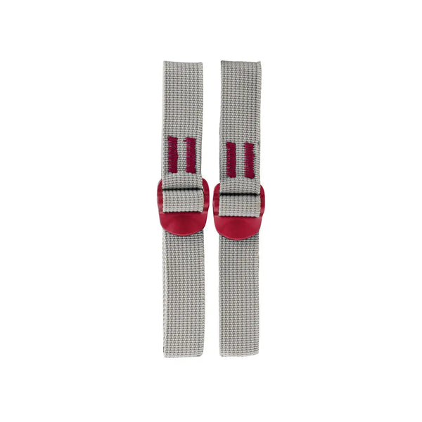Sea To Summit Buckle Straps shown as a pair highlighting the alloy buckles and strong bartack finish on a white background