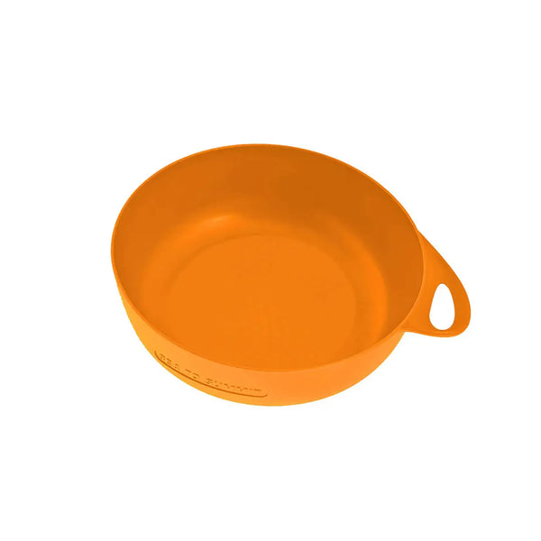 Sea To Summit Orange Delta plastic camping bowl with thumb hold  