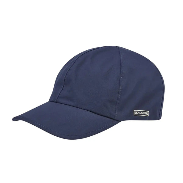 Sealskinz Langham waterproof SPF 40+ cap in navy colour shown from the side