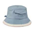 Front view of Sealskinz Seething SPF 40+ waterproof lightweight bucket hat in blue colour