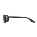 Side view of Sinner Durness wire framed polarised sunglasses showing the extended arms 