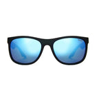 Sinner Rockford polarised sunglasses in matte black colour shown from the front on a white background