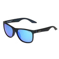 Sinner Rockford polarised sunglasses in matte black colour shown from the side on a white background