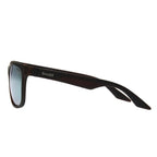 Sinner Rockford polarised sunglasses in matte brown colour shown from the side on a white background
