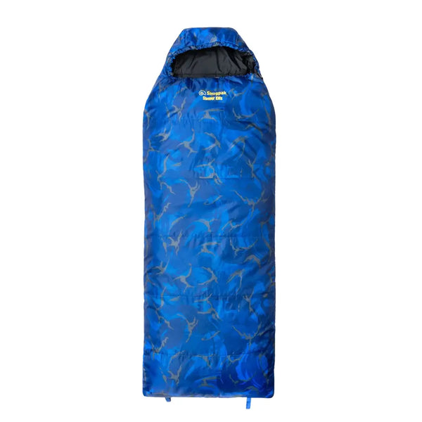 Snugpak Sleeper Kids sleping bag in blue unpacked