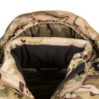 Front hood and collar image of Snugpak Arrowhead insulated windproof jacket in multicam on a white background