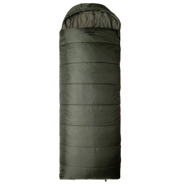 Snugpak Navigator 3-4 season thermal sleeping bag in olive photographed from above on a white background
