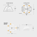 Infographic of Snugpak The Bunker tents dimensions