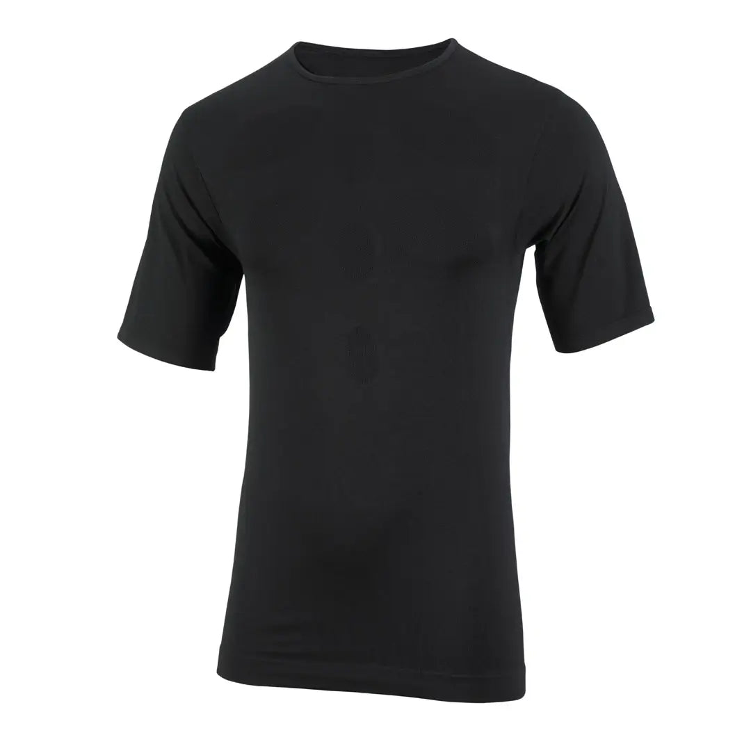 Sub Zero All Active mens aerobic short sleeve top in black on a white background