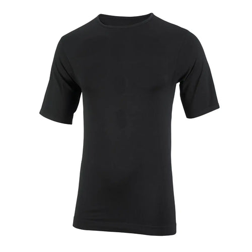 Sub Zero All Active mens aerobic short sleeve top in black on a white background