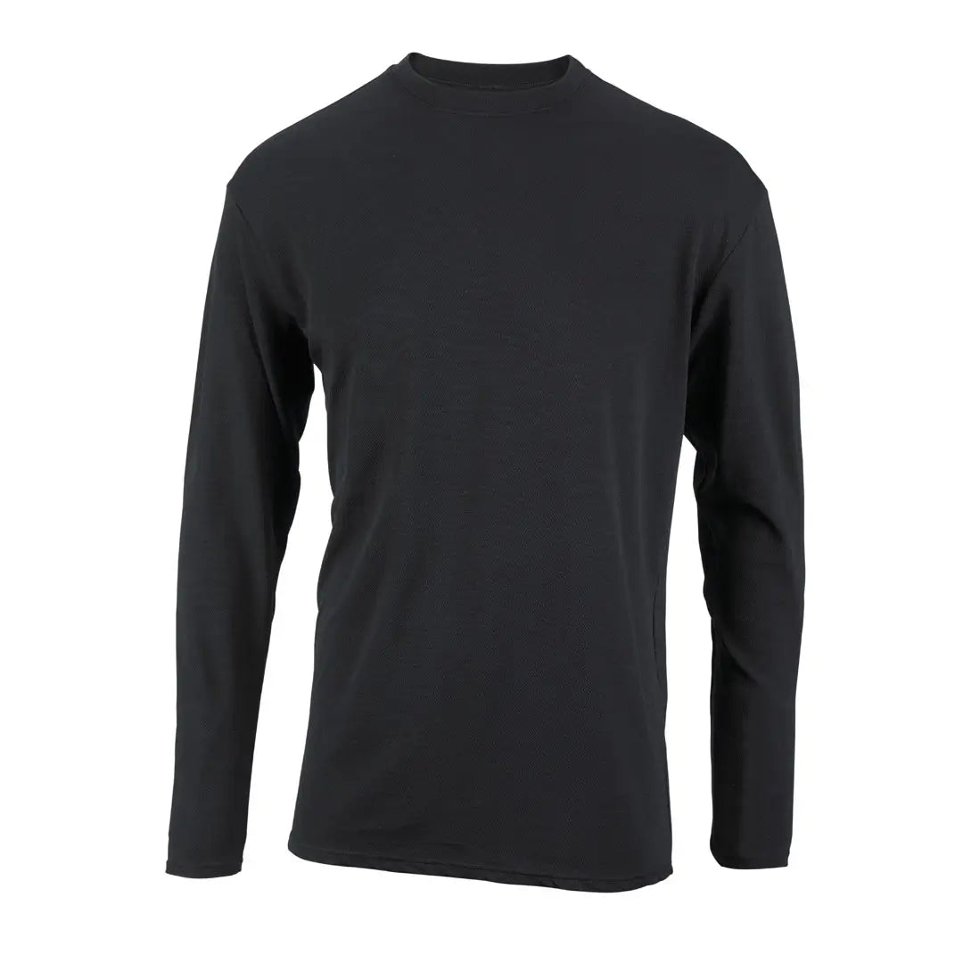 Sub Zero Cool T wicking long sleeve top in black on a white background
