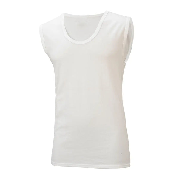 Front detail of Sub Zero Factor 1 base layer vest top in white