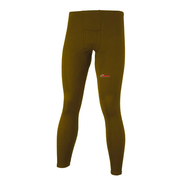 Front detail of Sub Zero mens Factor 1 base layer leggings in khaki