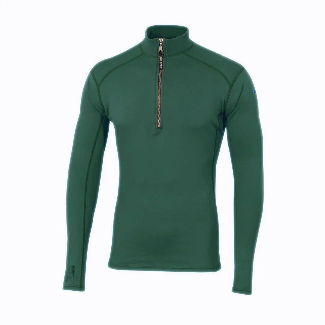 SUB STANDARD Mens Factor 2 Zip Turtle Mid Layer Top Pine Green