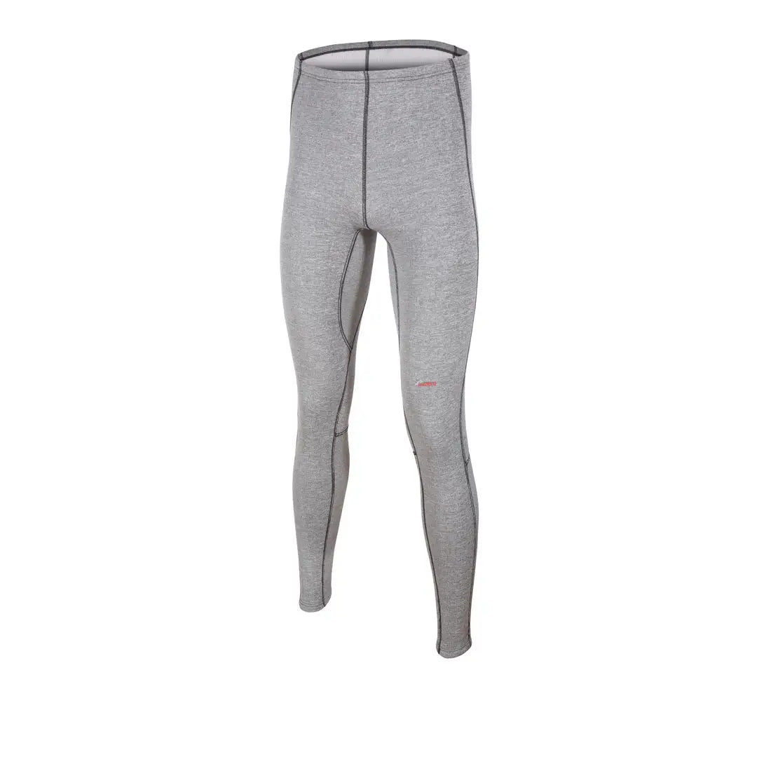 A pair of gray marl Sub Zero Factor 2 Plus women's mid layer leggings, with a high waist and leggings shape, designed for cold weather activities.