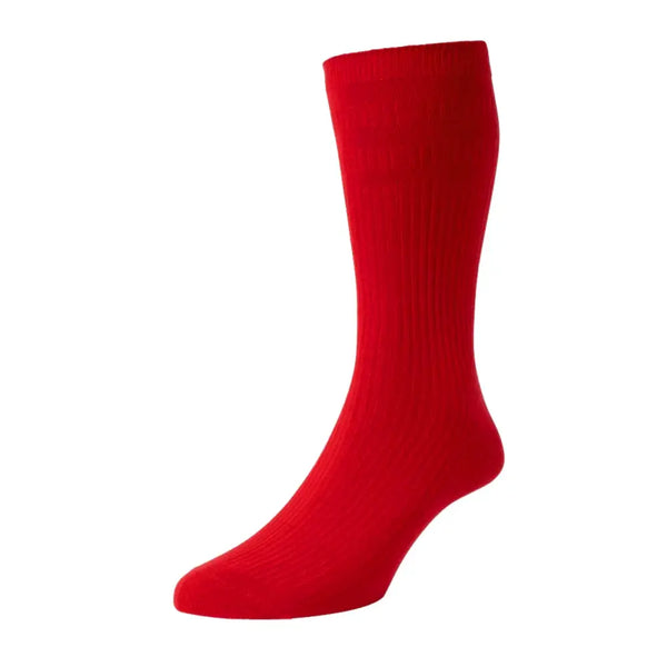Sub Zero Bamboo Comfort Cuff Socks in red colour shown on a white background