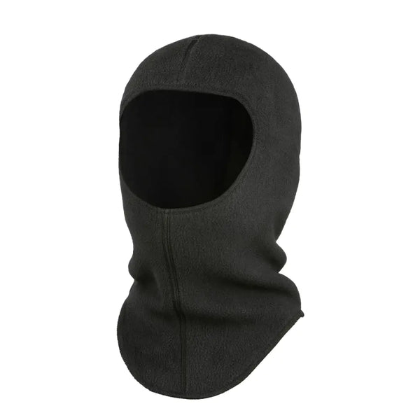 Sub Zero Factor 3 thermal fleece balaclava in black photographed on a white background