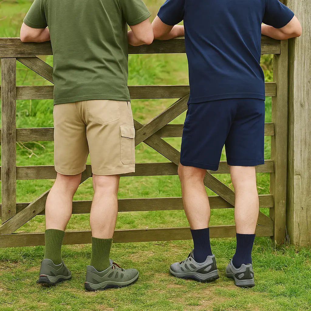 Kurze Wandersocken aus Wolle