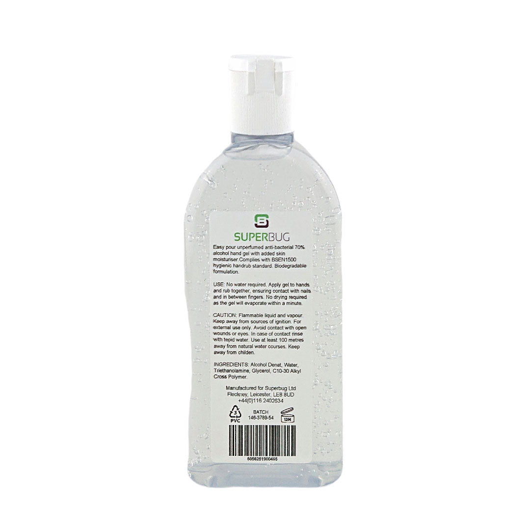 Superbug 70% Alcohol Hand Sanitiser Gel 250ml