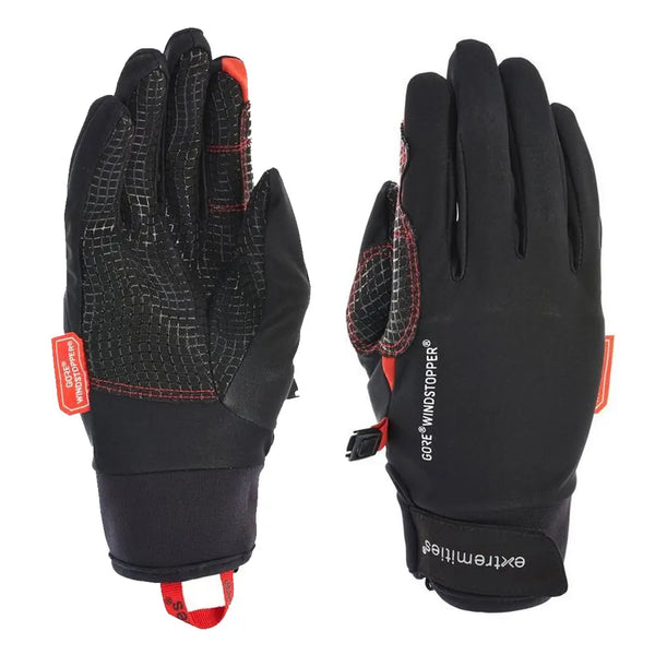 Extremities Tor windproof gloves showing both the palm and back of the hand detail. 