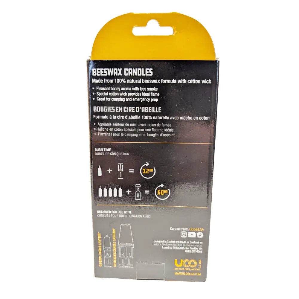 UCO 12-Stunden-Laternen-Bienenwachskerzen