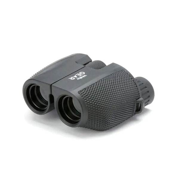 Whitby Gear Compact Binoculars 10 x 25mm shown from the front on a white background