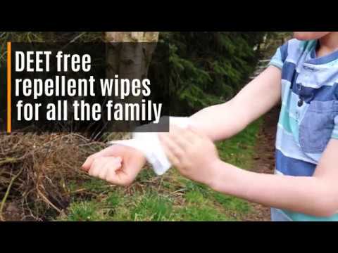 Instruction video for Pyramid deet free insect repellent wipes