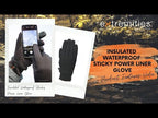 Back detail of an Extremities Waterproof Insulated Sticky Power Liner Touchscreen Glove instruction video