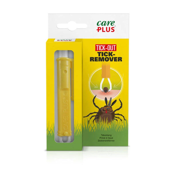 Care Plus tick removal tool tweezers in its packaging