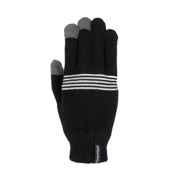 Studio photograph of the back of an Extremities Reflective Thinny Touchscreen Glove on a white background