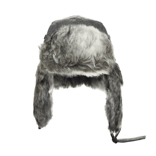 Studio photograph of the front of an Extremities Thermal Dylan Trapper Hat on a white background
